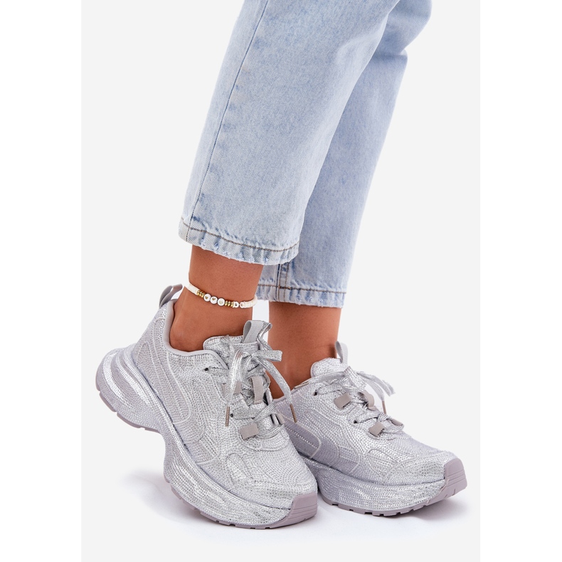 Ženske tenisice ukrašene srebrnim cirkonima srebro 1