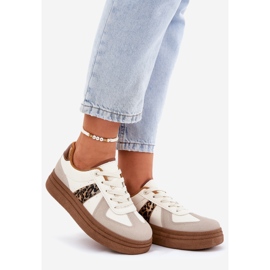 Ženske tenisice na platformi leopard beige bež 1