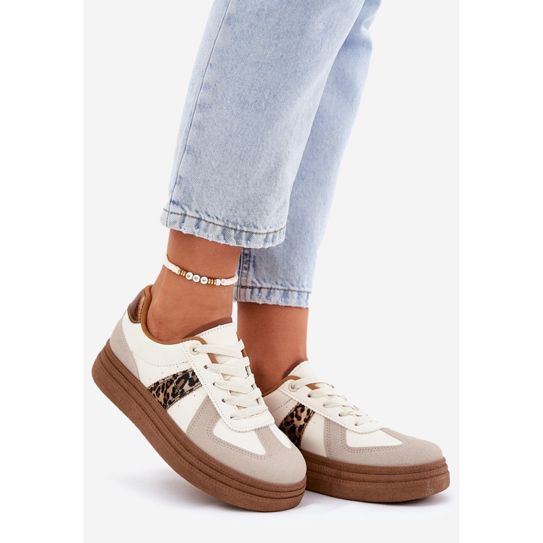 Ženske tenisice na platformi leopard beige bež 1