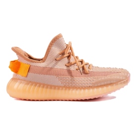 Tekstilne tenisice na platformi naranča 2