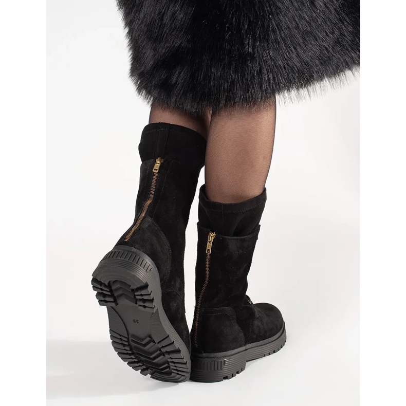 ARTIKER Visoki kožni radnici crno 1