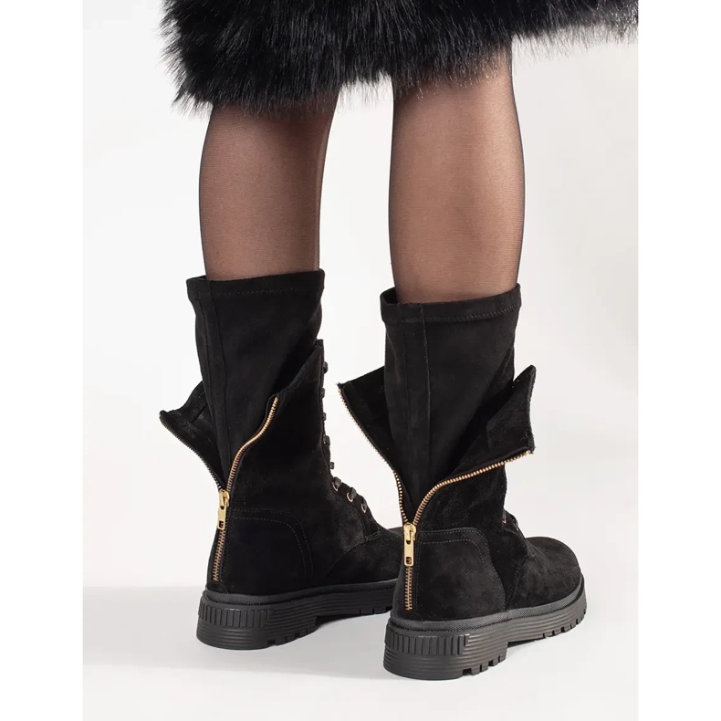 ARTIKER Visoki kožni radnici crno 2