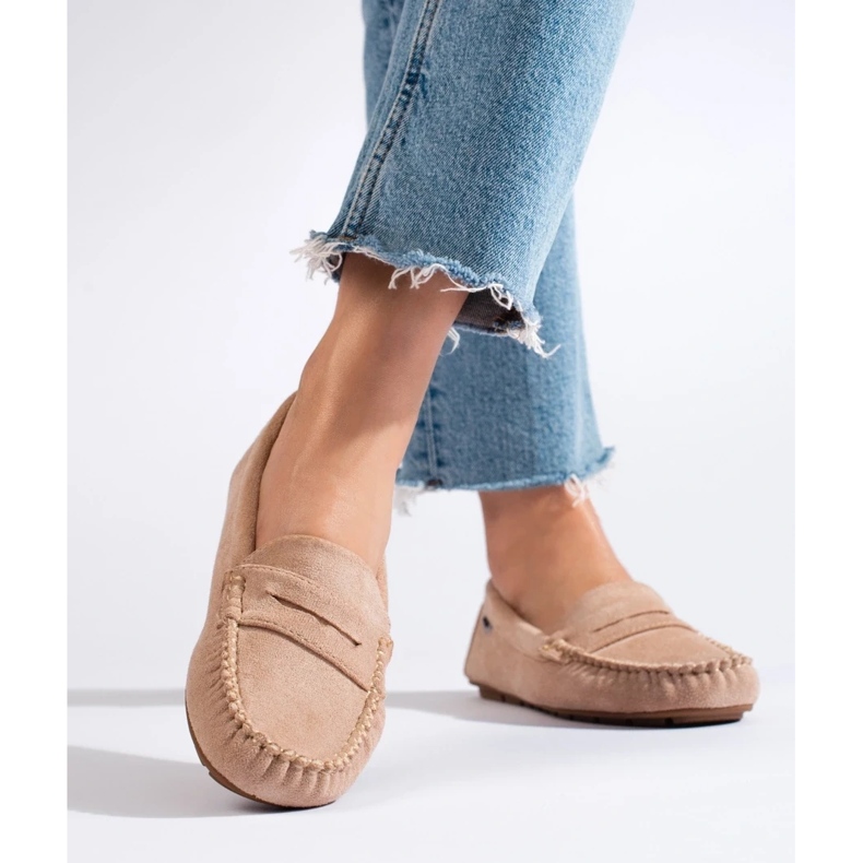 Goodin Klasične mokasine od tekstila bež 1