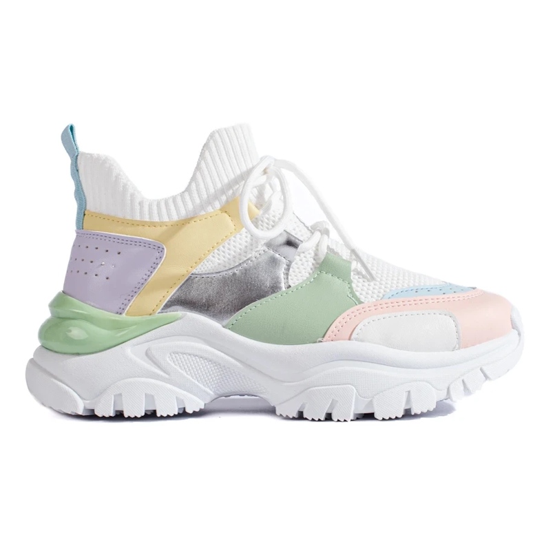 Šarene slip-on tenisice bijela 2