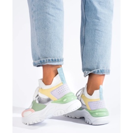 Šarene slip-on tenisice bijela 1