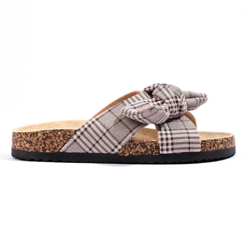 W. Potocki Casual papuče s mašnom bež 2