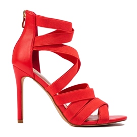 W. Potocki Sandale na štiklu Potocki crvena 1