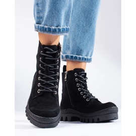 S. BARSKI Čizme na vezanje S.BARSKI crno 1