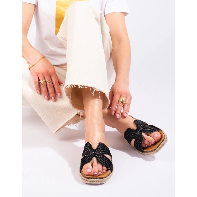 W. Potocki Udobne papuče Potocki crno 2