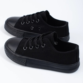 Crne dječje tenisice Vico na gumice crna 2