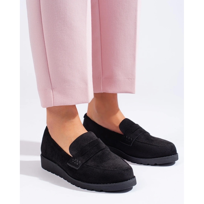 Klasične crne cipele od brušene kože crna 2