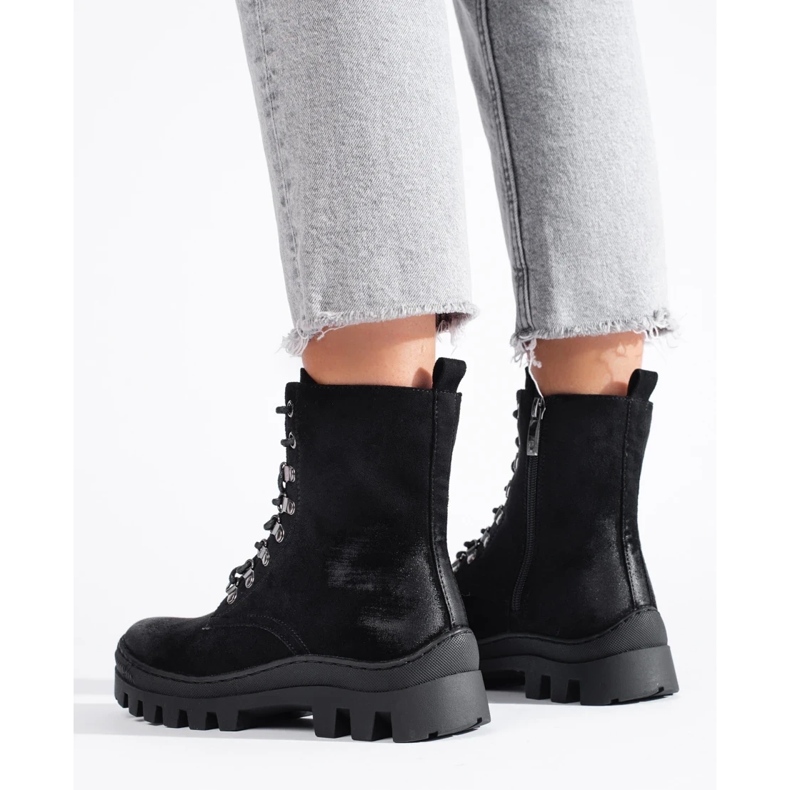 W. Potocki Crna ženska radna odjeća od brušene kože Potocki 1