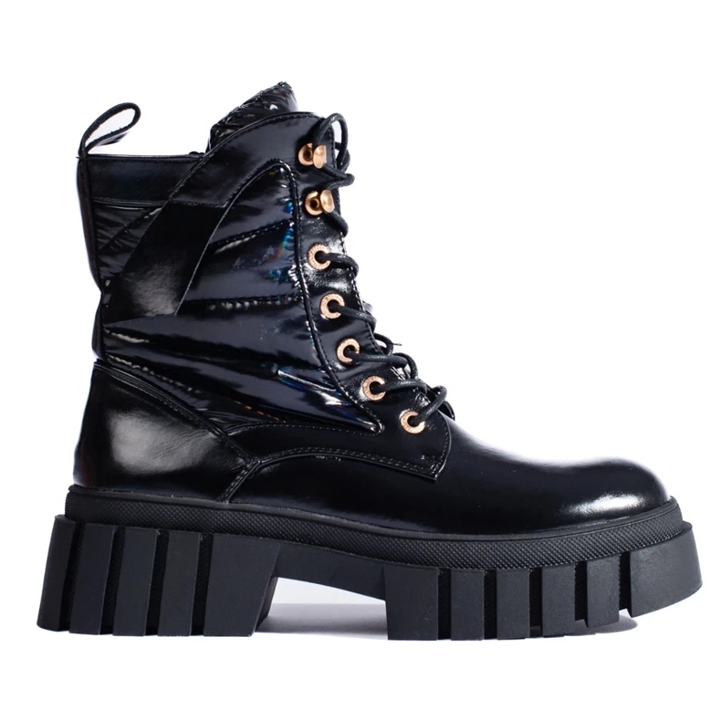 Crne ženske radničke cipele sa debelim đonom crno 2