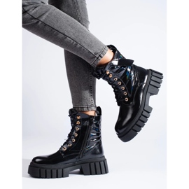 Crne ženske radničke cipele sa debelim đonom crna 1