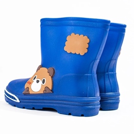 Plave dječje niske wellingtonke plava 1