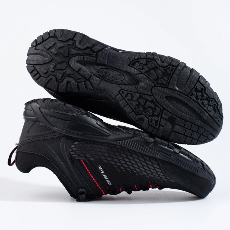 Muške trekking cipele na debelom potplatu DK crne i crvene boje crno 1
