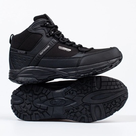 DK muške trekking cipele na vezanje s visokim gornjištem crna 2