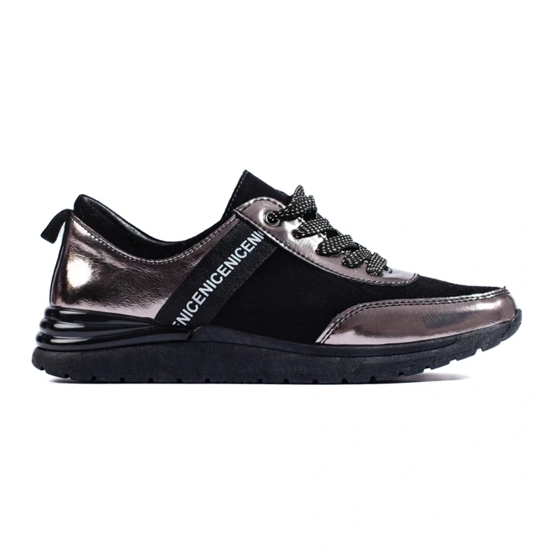 Sive sportske cipele od prirodne kože crna 1