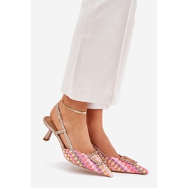 Visoke potpetice s ukrasom i zastarjela peta od šampanjca višebojan 1