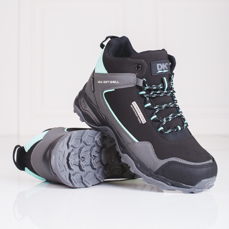 DK muške visoke trekking cipele sa štitnikom crno 2