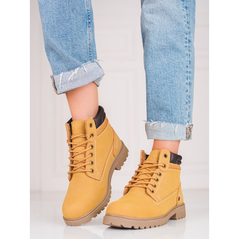 DK ženske kožne čizme za planinarenje smeđa 2