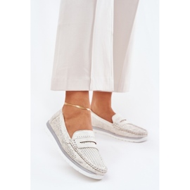 Ženske mokasine od eko kože zlatne boje zlatna 1