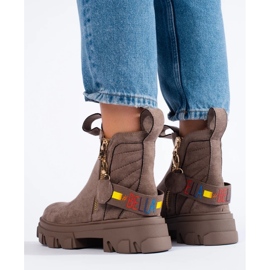 Ženske gležnjače s platformom bež 1