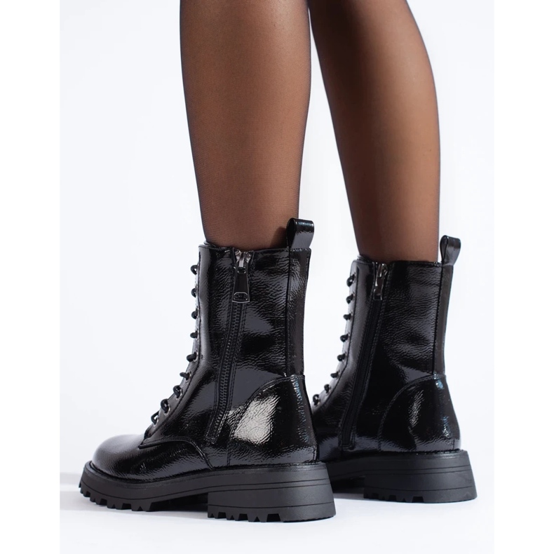 J. Star Ženski radni šelovet s ukrasnim patentnim zatvaračem crno 1