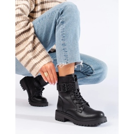 Ženske torbe na vezanje od ekološke kože crna 2