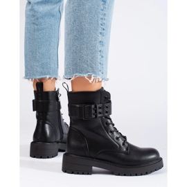 Ženske torbe na vezanje od ekološke kože crno 1