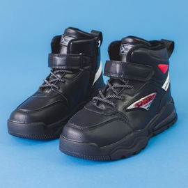 Izolirane crne gležnjače na vezanje za dječake crno 1