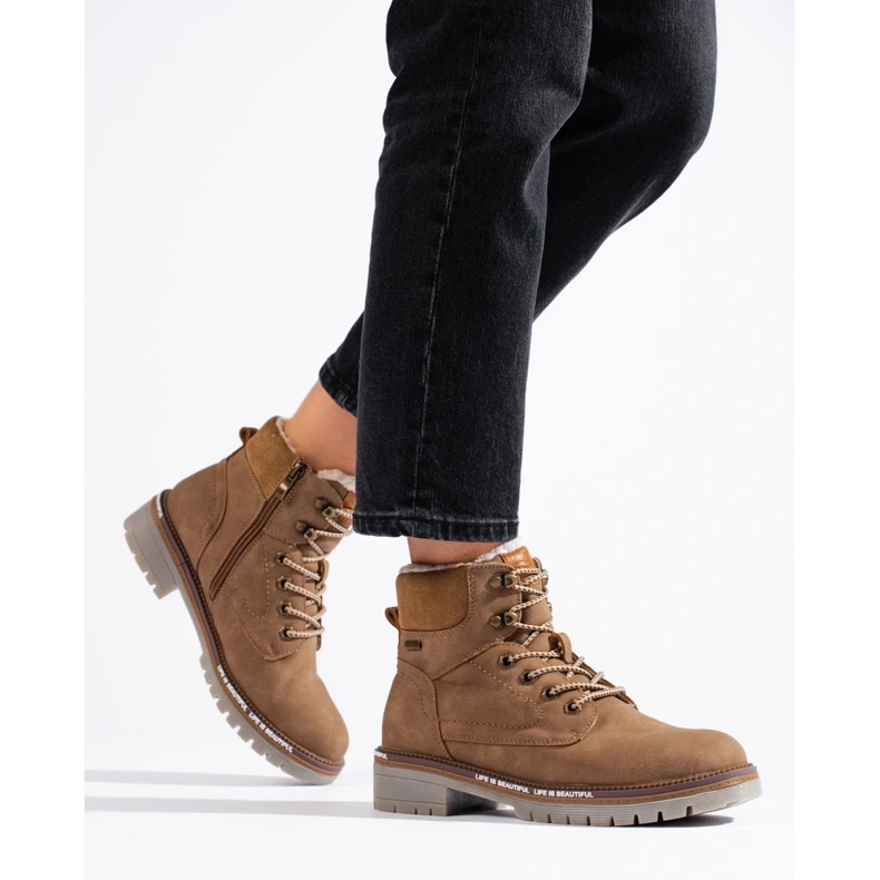 Ženske smeđe planinarske čizme smeđa 1