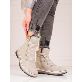 Sive ženske planinarske cipele s izolacijom siva 2