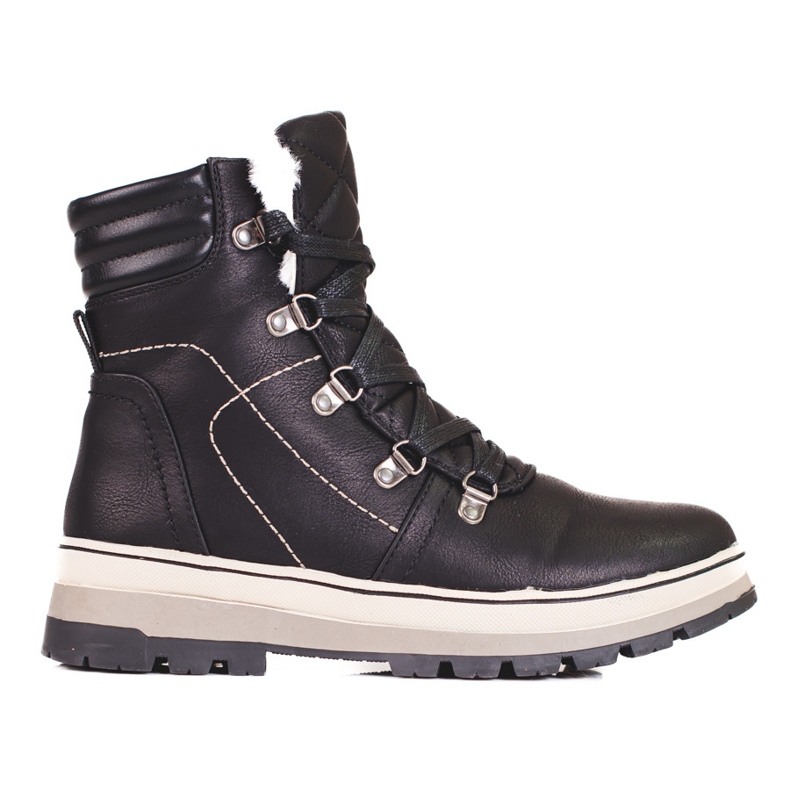 Crne ženske planinarske cipele s izolacijom crno 1