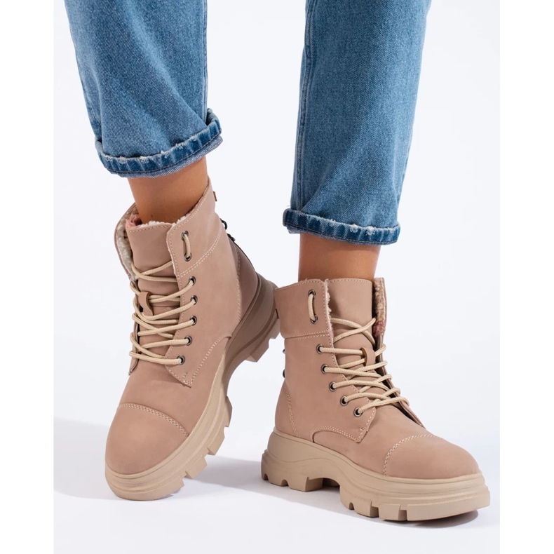 Ženske čizme na platformu, roze ružičasta 2