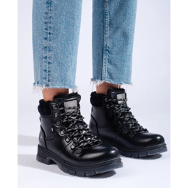 Planinarske cipele shelovet crne eko kože crno 2