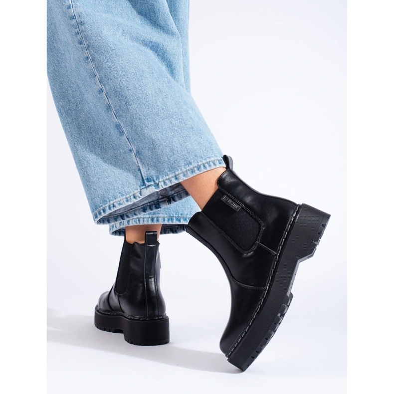 Crne ženske Chelsea čizme Big Star II274101 crno 1