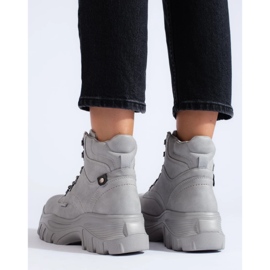 Szare traperki Big Star KK274367 siva 1