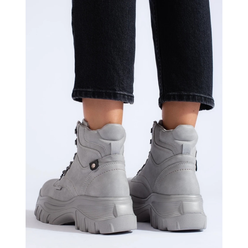 Szare traperki Big Star KK274367 siva 1