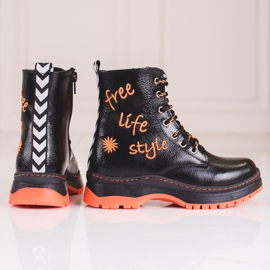 W. Potocki Crne čizme za djevojčice Potocki crna 2