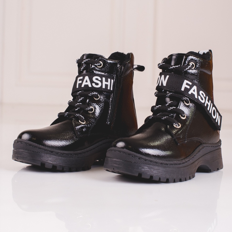 W. Potocki Čizme za djevojčice Potocki fashion crna 2