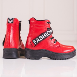 W. Potocki Čizme za djevojčice Potocki fashion crvena 2