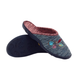 Befado ženske cipele papuče 235d151 papuče smeđa plava 3