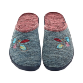 Befado ženske cipele papuče 235d151 papuče smeđa plava 4