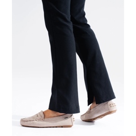 Ženske antilop mokasine Shelovet elastične bež boje 1