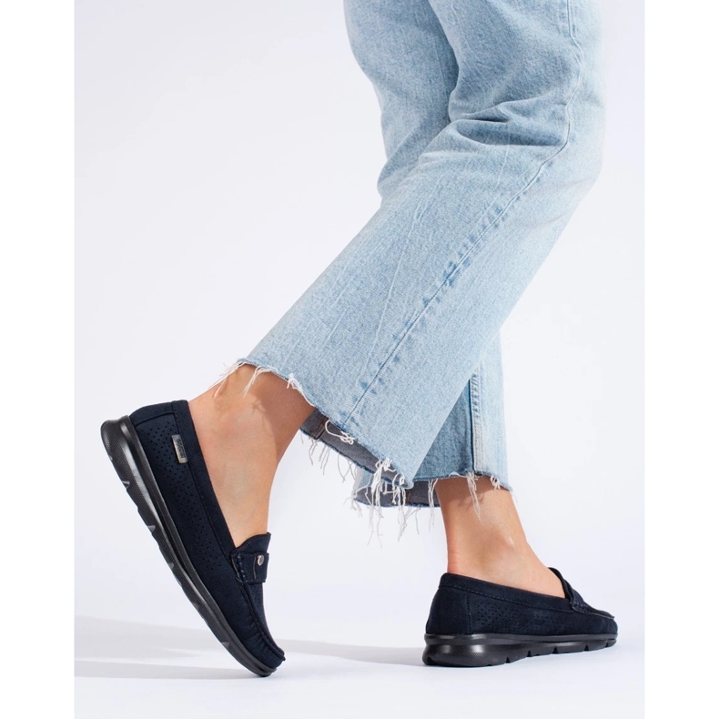 Goodin Ženske svijetle tamnoplave mokasine plava 1