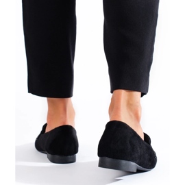 Ženske crne mokasine s ukrasom crno 1