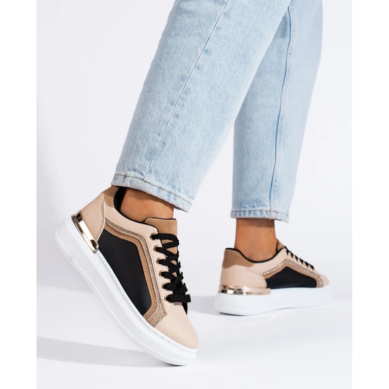 Ženske bež tenisice sa šljokicama 1