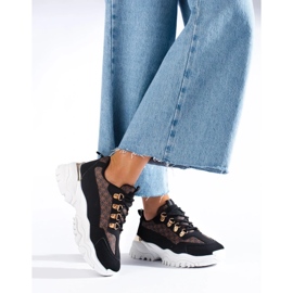 Ženske crne tenisice s uzorkom crno 2