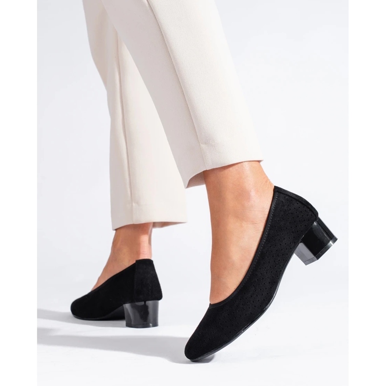 W. Potocki Ženske crne ažurne cipele Potocki crna 1